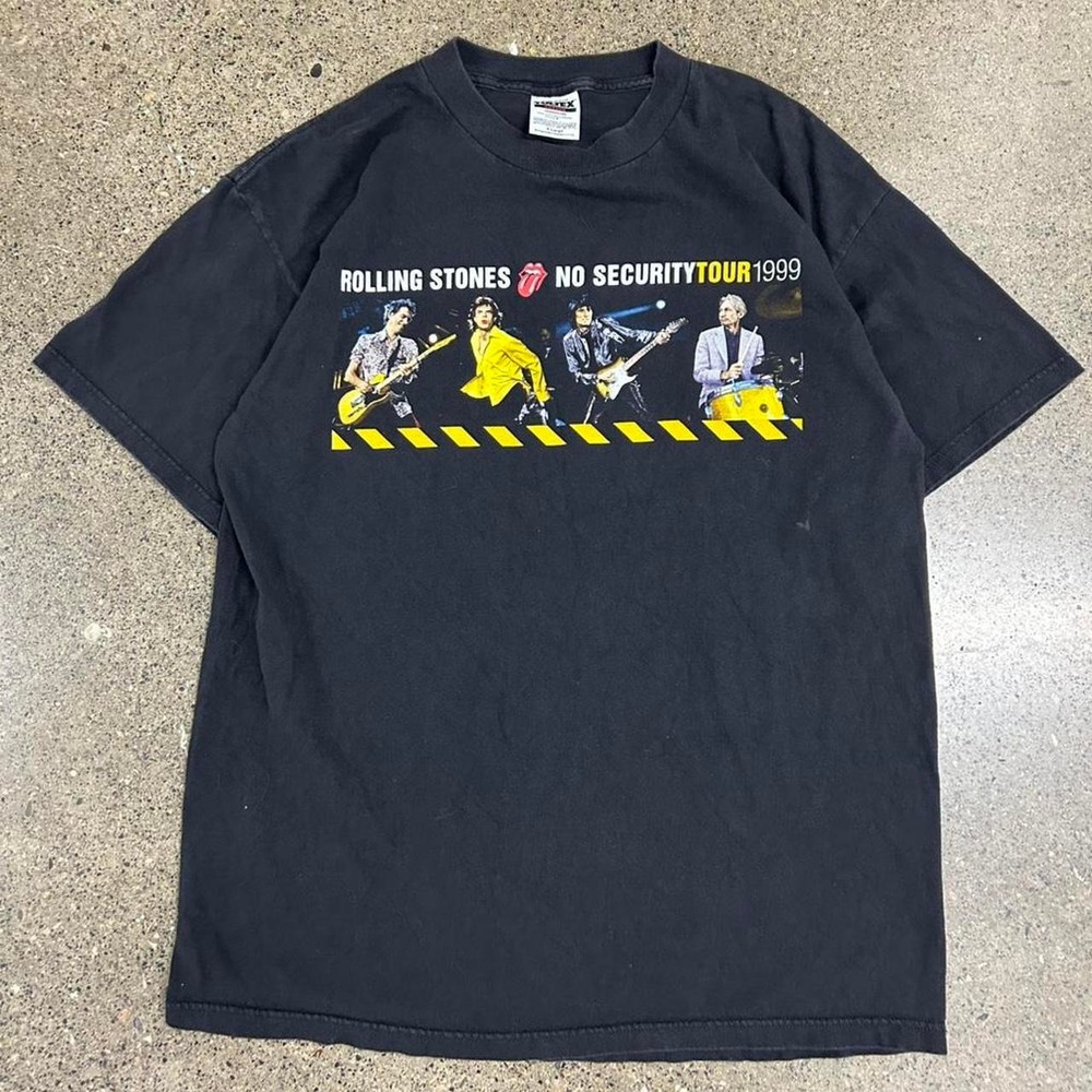 Vintage 1999 Rolling Stones No Security Tour Black (Size XL) Band Tee